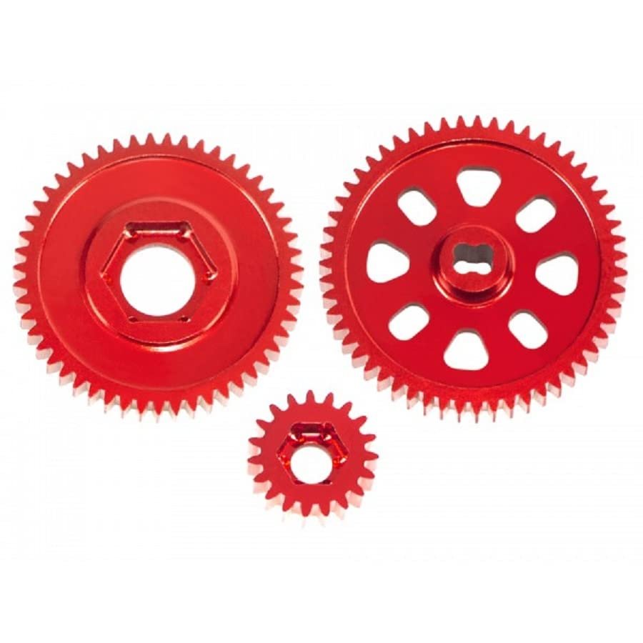 Nexxspeed CNC Aluminum Spur and Transmission Gear Set (RED) - AXIAL SCX24 / AX24