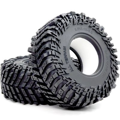 HOBBYSOUL 2pcs Soft Sticky 2.2 Crawler Tires 127mm / 5.0'' Tall Tyre For 1/10 RC Mud Truck SCX10 Capra Wraith Yeti TRX4 AMG 6x6 Gen8 Upgrades,HS700714-2