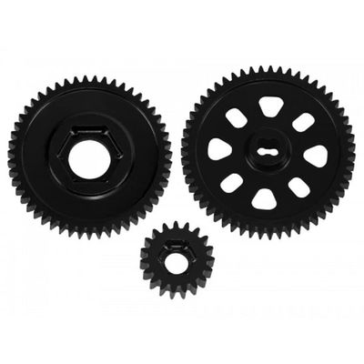 Nexxspeed CNC Aluminum Spur and Transmission Gear Set (Black) - AXIAL SCX24 / AX24