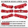 Aluminum Rear Lower Arm Suspension Mount Set Upgrades Part for 1/8 Typhon Kraton Notorious 6S,Felony Infraction V2 Limitless Mojave Tailon 6S BLX,ARRCat RC Hops Up RC Upgrades Part,Red view 3
