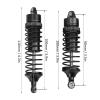 4pcs RC Front Rear Shock Absorbers Aluminum RC Spring Damper for Lasernut U4 Tenacity 1/10 Off Road Cars(black) view 2