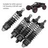 4pcs RC Front Rear Shock Absorbers Aluminum RC Spring Damper for Lasernut U4 Tenacity 1/10 Off Road Cars(black) view 3