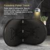 Foldable Poker Table 10 Playes, Oval Portable Texas Hold'em Poker Table with Faux Leather Padded Rails and Cup Holders, for Casino Leisure Game Blackjack Board Game view 2