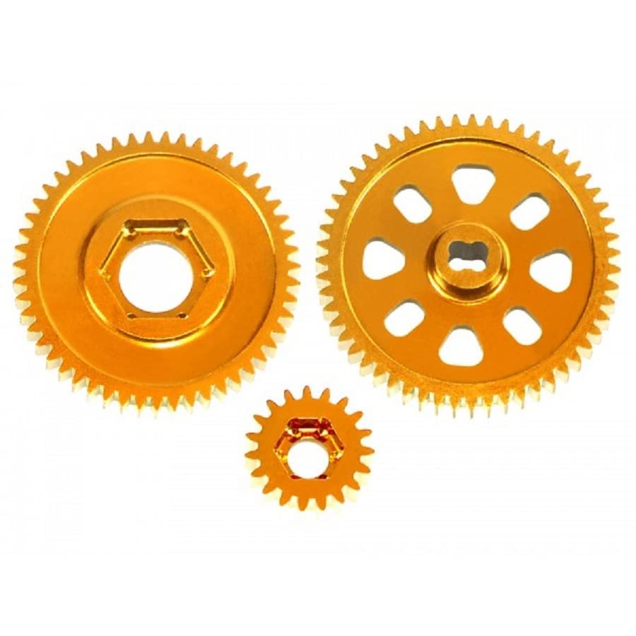 Nexxspeed CNC Aluminum Spur and Transmission Gear Set (Gold) - AXIAL SCX24 / AX24