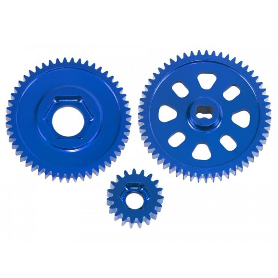 Nexxspeed CNC Aluminum Spur and Transmission Gear Set (Blue) - AXIAL SCX24 / AX24