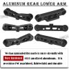 Aluminum Rear Lower Arm Suspension Mount Set Upgrades Part for 1/8 Typhon Kraton Notorious 6S,Felony Infraction V2 Limitless Mojave Tailon 6S BLX,ARRCat RC Hops Up RC Upgrades Part,Black view 3