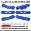 Aluminum Rear Lower Arm Suspension Mount Set Upgrades Part for 1/8 Typhon Kraton Notorious 6S,Felony Infraction V2 Limitless Mojave Tailon 6S BLX,ARRCat RC Hops Up RC Upgrades Part,Blue view 3