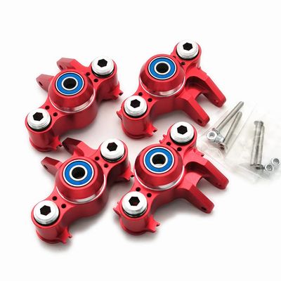 Aluminum Steering Block Knuckle Arm -2PR Set Red Compatible with 1/10 Old E-REVO REVO 3.3 Summit E-MAXX T-MAXX 3.3 Slayer Pro 4X4 5334R