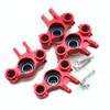 Aluminum Steering Block Knuckle Arm -2PR Set Red Compatible with 1/10 Old E-REVO REVO 3.3 Summit E-MAXX T-MAXX 3.3 Slayer Pro 4X4 5334R view 2