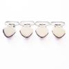 1" Metal Heart Pacifier Suspender Clips,Sutoyuen Pacifier Clips for Making DIY Craft Supplies Pacifier Holders Bib Soothie Clip Holder Silver (50pcs) view 1