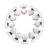 1" Metal Heart Pacifier Suspender Clips,Sutoyuen Pacifier Clips for Making DIY Craft Supplies Pacifier Holders Bib Soothie Clip Holder Silver (50pcs) view 2