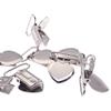 1" Metal Heart Pacifier Suspender Clips,Sutoyuen Pacifier Clips for Making DIY Craft Supplies Pacifier Holders Bib Soothie Clip Holder Silver (50pcs) view 3