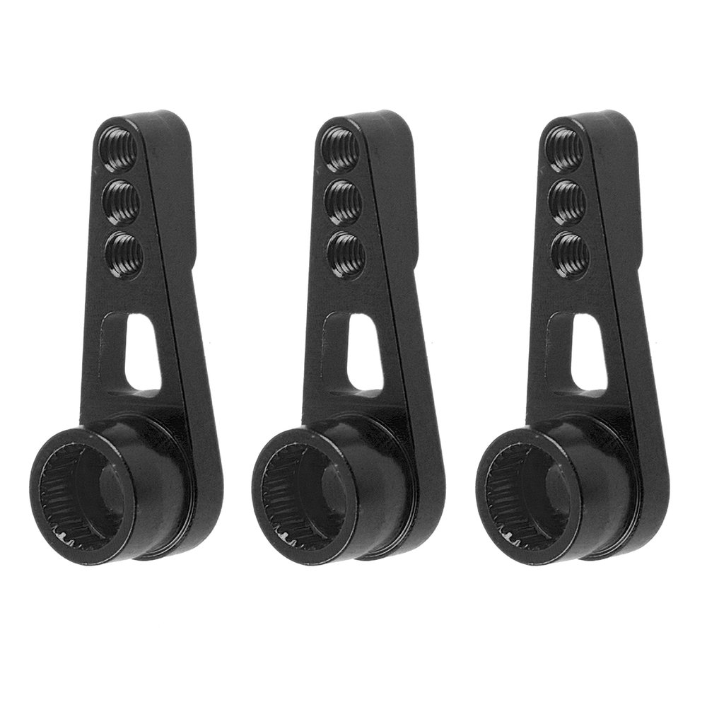 3Pack ShareGoo 25T Servo Horn Steering Arm Compatible with Futaba Savox HSP Power HD Servos Motor Compatible with Wltoys A949 A959-B A969 A979 K929 1/18 RC Car (Black)