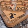 20"x20" 6-7-8 Solid Red Oak Tripoli, Michigan Rummy or Rummoli NTT Board view 4