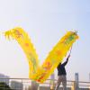 Aldult Elderly Dragon Dance Ribbon, Silk Flowy Spinning Dance Poi, Extra Long Streamer for Spring Outing, Party Celebration (Color : Yellow, Size : 10m/33ft) view 2
