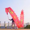Aldult Elderly Dragon Dance Ribbon, Silk Flowy Spinning Dance Poi, Extra Long Streamer for Spring Outing, Party Celebration (Color : Red, Size : 8m/26ft) view 2