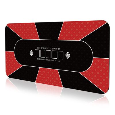 YUZPKRSI 70 x 35 Inch Poker Mat, 8 Players Texas Hold'em Poker Rubber Mat Poker Topper for Tables, Folding Portable Poker Table Top Layout w/Carrying Bag for Poker Games, Blackjack, Casino