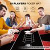 YUZPKRSI 70 x 35 Inch Poker Mat, 8 Players Texas Hold'em Poker Rubber Mat Poker Topper for Tables, Folding Portable Poker Table Top Layout w/Carrying Bag for Poker Games, Blackjack, Casino view 2