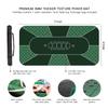 YUZPKRSI 70 x 35 Inch Poker Mat, 8 Players Texas Hold'em Poker Rubber Mat Poker Topper for Tables, Folding Portable Poker Table Top Layout w/Carrying Bag for Poker Games, Blackjack, Casino view 4