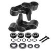 Aluminum Front Steering Knuckles Caster Blocks C-Hubs Upgrades Part for 1/8 Typhon Talion 6S BLX,1/7 Felony Mojave Infraction Limitless Kraton 6S BLX,Replace AR330187 (Black) view 1