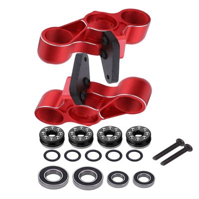 Aluminum Front Steering Knuckles Caster Blocks C-Hubs Upgrades Part for 1/8 Typhon Talion 6S BLX,1/7 Felony Mojave Infraction Limitless Kraton 6S BLX,Replace AR330187 (Red Black)