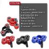 Aluminum Front Steering Knuckles Caster Blocks C-Hubs Upgrades Part for 1/8 Typhon Talion 6S BLX,1/7 Felony Mojave Infraction Limitless Kraton 6S BLX,Replace AR330187 (Red Black) view 2