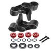 Aluminum Front Steering Knuckles Caster Blocks C-Hubs Upgrades Part for 1/8 Typhon Talion 6S BLX,1/7 Felony Mojave Infraction Limitless Kraton 6S BLX,Replace AR330187 (Black Red) view 1