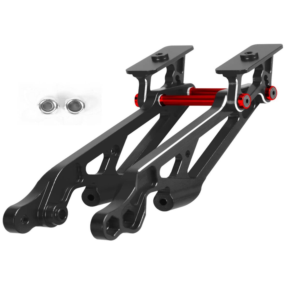 Aluminum Wing Mount Upgrades Part for 1/8 Typhon, Outcast, Kraton, Notorious, Talion 6S BLX, ARRCat Hops Up Upgrades Part, Replace AR320347 (Black Red)