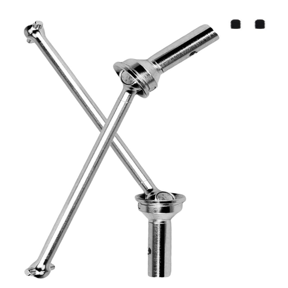 ARRCat Front Drive Shaft for 1/7 1/8 Typhon 6s Blx,Infraction 6s Blx,Felony 6s Blx,Limitless Roller,2pcs Upgrades Part Harden Steel Driveshaft for 1/7 1/8,RC Hop-up RC Drive Shaft,Silver