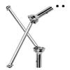 ARRCat Front Drive Shaft for 1/7 1/8 Typhon 6s Blx,Infraction 6s Blx,Felony 6s Blx,Limitless Roller,2pcs Upgrades Part Harden Steel Driveshaft for 1/7 1/8,RC Hop-up RC Drive Shaft,Silver view 1
