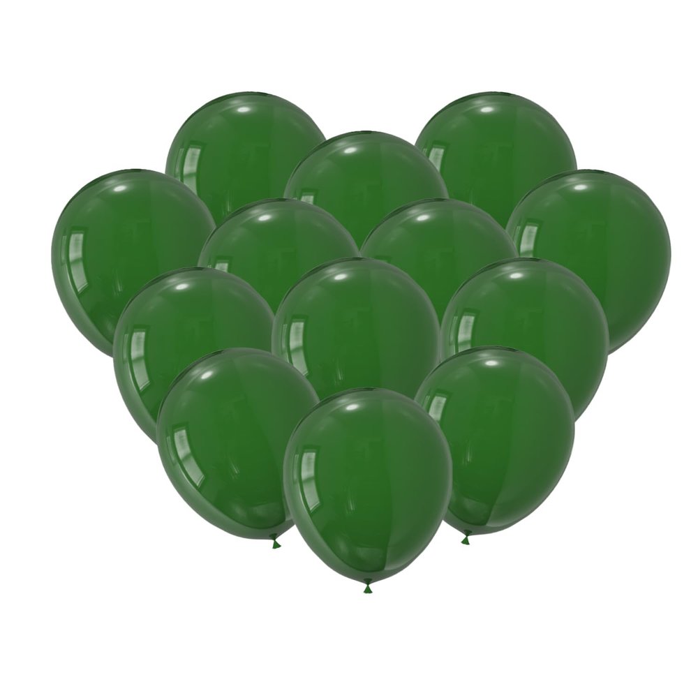 100 Pcs Balloons in Assorted 12 and 10 Inch Sizes - Perfect for Christmas, St. Patrick's Day, Underbrush, Graduation,Baby Showers Party Decorations(Dark Green)