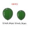 100 Pcs Balloons in Assorted 12 and 10 Inch Sizes - Perfect for Christmas, St. Patrick's Day, Underbrush, Graduation,Baby Showers Party Decorations(Dark Green) view 2