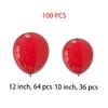 100 Pcs Red Party Balloons in Assorted 12 and 10 Inch Sizes - Perfect for Weddings, Birthdays, Christmas, Valentine's, Easter, Graduation,Baby Showers Party Decorations(Red) view 2