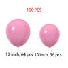 100 Pcs Pink Party Balloons in Assorted 12 and 10 Inch Sizes - Perfect for Weddings, Birthdays, Valentine's Day,Fairy Tale and Fantasy Themes, Graduation,Baby Showers, and Party Decorations(Pink) view 2