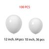 100 Pcs White Party Balloons in Assorted 12 and 10 Inch Sizes - Perfect for Weddings, Birthdays, Christmas, Graduation,Baby Showers Party Decorations(White) view 2