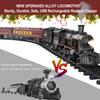 Electric Train Sets for Boys Girls Metal Alloy Christmas Trains Toys Steam Locomotive, Passenger Carriages, Tracks, Light & Sounds Rechargeable Birthday Gifts for Kids 3 4 5 6 7 8 + Years Old Red  view 2