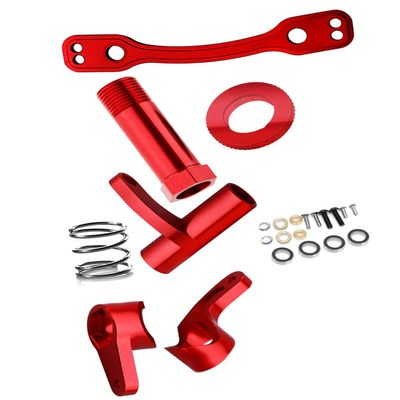 ARRCat Steering Bell Crank Set Upgrade Parts for 1/8 Typhon 6S BLX Kraton Mojave Outcast Felony Infraction Notorious 6S BLX,Aluminium Steering Rack Bell Servo Saver Hub Spring Hop-up (Red)