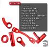 ARRCat Steering Bell Crank Set Upgrade Parts for 1/8 Typhon 6S BLX Kraton Mojave Outcast Felony Infraction Notorious 6S BLX,Aluminium Steering Rack Bell Servo Saver Hub Spring Hop-up (Red) view 2