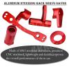 ARRCat Steering Bell Crank Set Upgrade Parts for 1/8 Typhon 6S BLX Kraton Mojave Outcast Felony Infraction Notorious 6S BLX,Aluminium Steering Rack Bell Servo Saver Hub Spring Hop-up (Red) view 3
