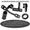 ARRCat Steering Bell Crank Set Upgrade Parts for 1/8 Typhon 6S BLX Kraton Mojave Outcast Felony Infraction Notorious 6S BLX,Aluminium Steering Rack Bell Servo Saver Hub Spring Hop-up (Black) view 3