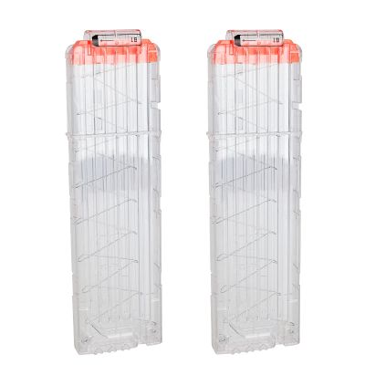 lififun 2 Pack 18-Dart Quick Reload Clip Magazine for Nerf N-Strike Elite Series (White)