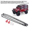 01 02 015 Tow Hook Chain, Black RC Car Tow Hook Chain Aluminum Alloy for SCX10 view 4