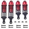 OGUNKE RC 4PCS Aluminum Front & Rear RC Shocks for 1/10 RC Truck Traxxas Slash 2WD/4x4 shocks Rustler 4X4 shocks Stampede 4X4 shocks Hoss 4X4 Replace 5862 (Red) view 1