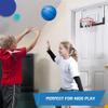 Mini Indoor Basketball Hoop Over The Door, Basketball Hoop Set for Home Dorms Wall Mounted Garage with 4 Balls and Pump, Gifts for Teen Boys Girls 6 7 8 9 10 11 12 Year Old view 4
