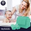 16 Pack Baby Washcloths - 10x10 Inch, Coral Fleece - Extra Absorbent and Soft Wash Clothes for Newborns, Infants and Toddlers - Suitable for Sensitive Skin and New Born - Baby Shower - Aqua Green view 4