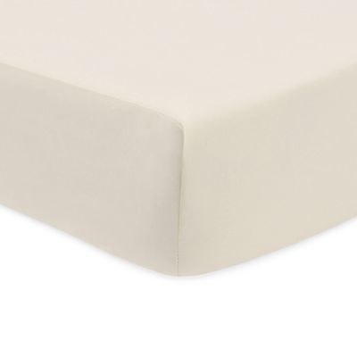 American Baby Company 100% Natural Cotton Percale Fitted Crib Sheet for Standard Crib and Toddler Mattresses, Cream, Soft Breathable, for Boys and Girls