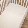 American Baby Company 100% Natural Cotton Percale Fitted Crib Sheet for Standard Crib and Toddler Mattresses, Cream, Soft Breathable, for Boys and Girls view 3