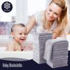 32 Pack Baby Washcloths - 10x10 Inch, Coral Fleece - Extra Absorbent and Soft Wash Clothes for Newborns, Infants and Toddlers - Suitable for Sensitive Skin and New Born - Baby Shower - Light Grey view 4