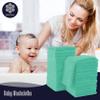 32 Pack Baby Washcloths - 10x10 Inch, Coral Fleece - Extra Absorbent and Soft Wash Clothes for Newborns, Infants and Toddlers - Suitable for Sensitive Skin and New Born - Baby Shower - Aqua Green view 4