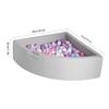 TRENDBOX Ball Pit Kids Ball Pit Memory Foam Ball Pit Fan-Shape Ball Pits for Toddlers Kids Ball Pit Balls NOT Included - Light Gray view 2